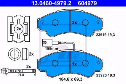 SET PLACUTE FRANA CITROEN JUMPER 2,0-2,8 HDI 00-06