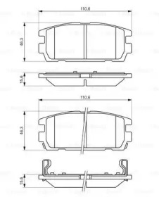 SET PLACUTE FRANA  HYUNDAI  SPATE  TERRACAN 01-