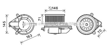 Motor electric, aeroterma