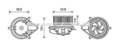 Motor electric, aeroterma