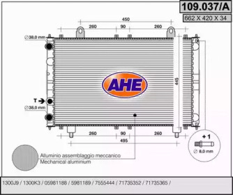 Radiator apă răcire motor