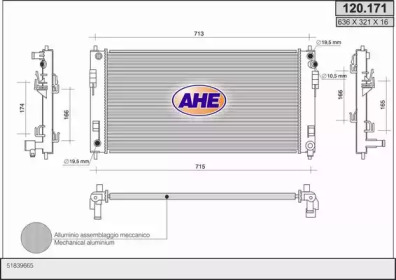 Radiator apă răcire motor