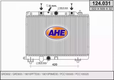 Radiator apă răcire motor