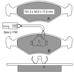 Set plăcuțe frână, frână pe disc