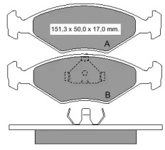 Set plăcuțe frână, frână pe disc