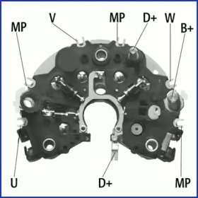 Punte diode, alternator