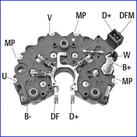 Punte diode, alternator