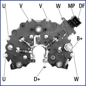 Punte diode, alternator