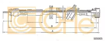 Cablu flexibil de control al contorului