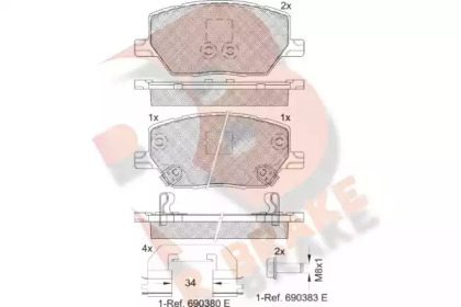 Set plăcuțe frână, frână pe disc