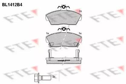 Set plăcuțe frână, frână pe disc