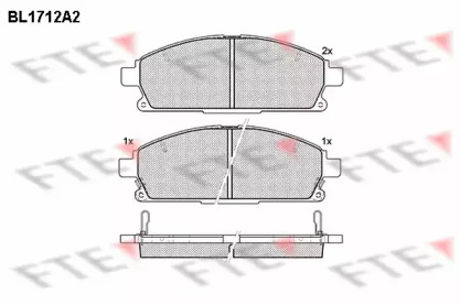 Set plăcuțe frână, frână pe disc