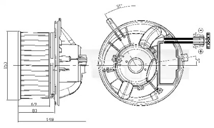 Ventilator aeroterma