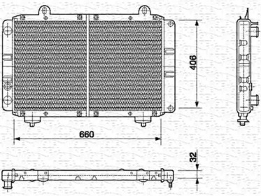 Radiator apă răcire motor